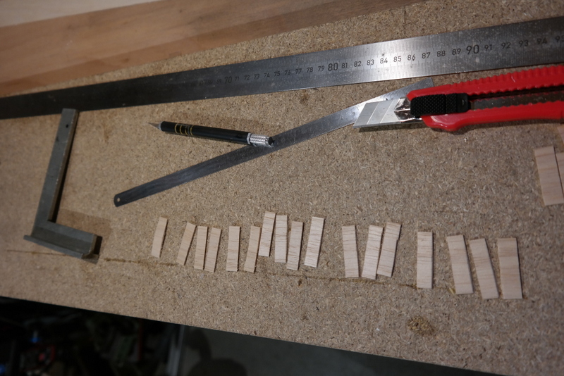 Die Aufleimer werden zurecht geschnitten