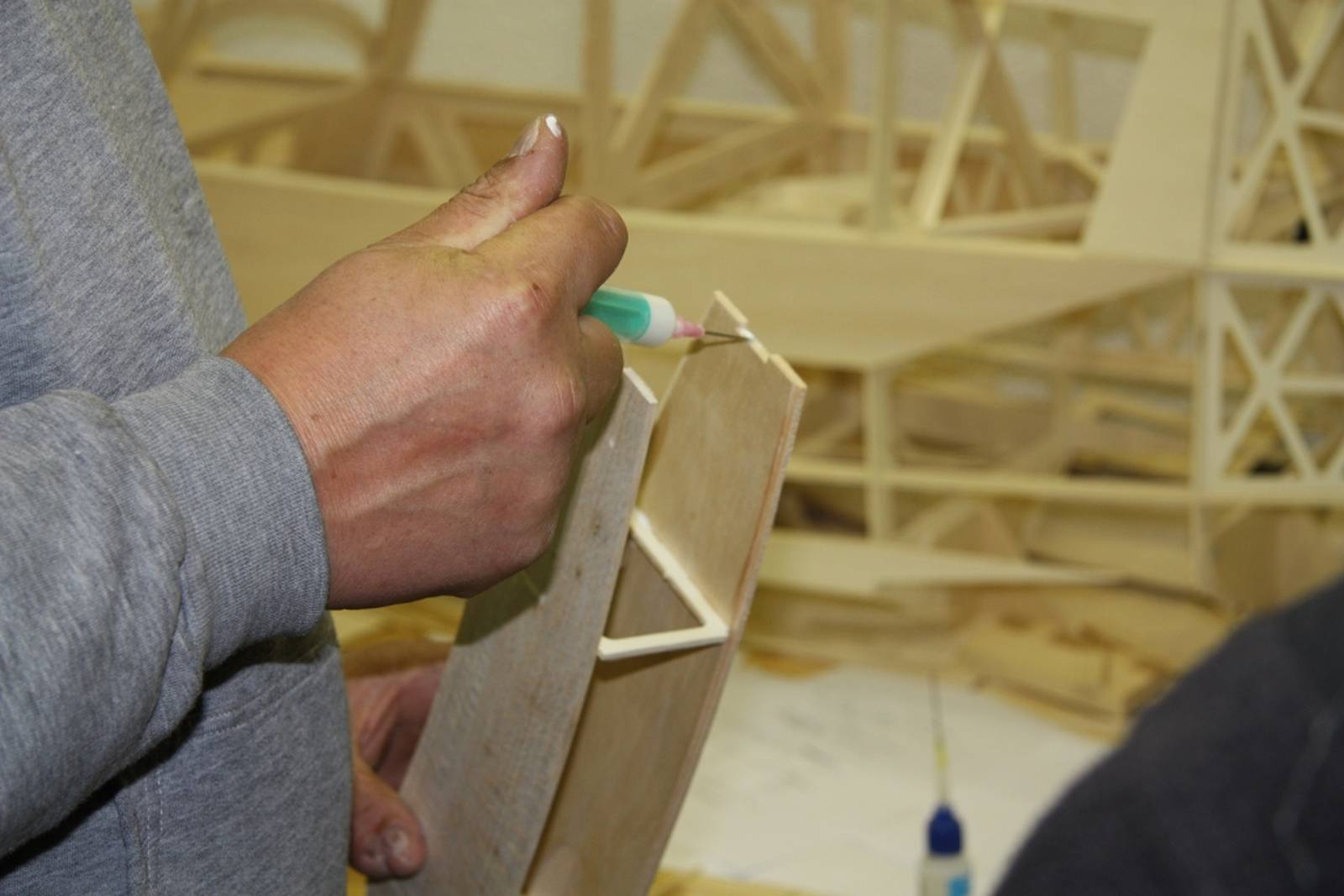 Axel baut den ersten Rumpf